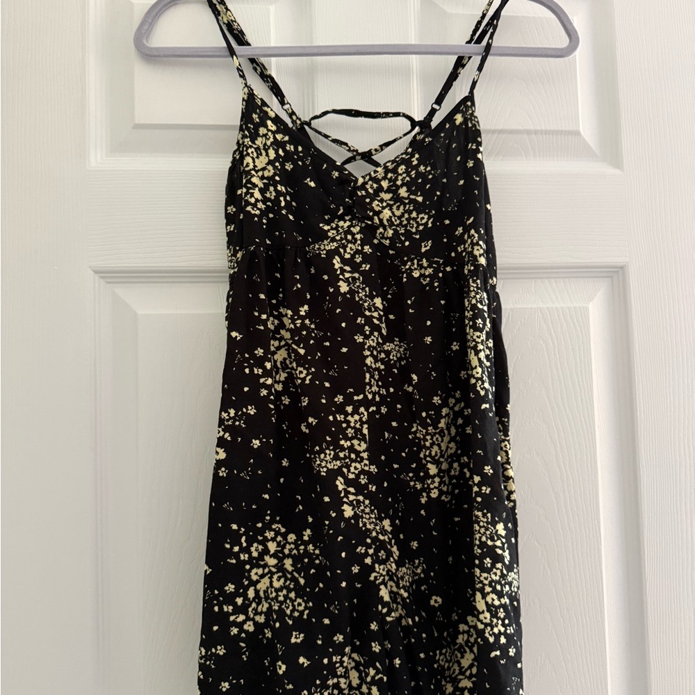 Urban Outfitters Black With Flowers Romper